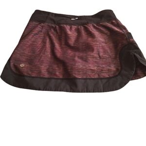 lululemon athletica Black and Red Mini Skort